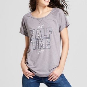 Humor “Is it Half Time Yet?” Sports funny T-shirt gray Football Super bowl